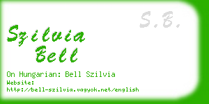 szilvia bell business card